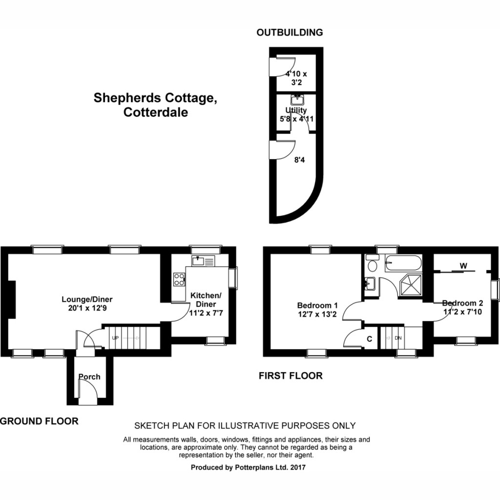 Floorplans For Cotterdale, Hawes, DL8 3