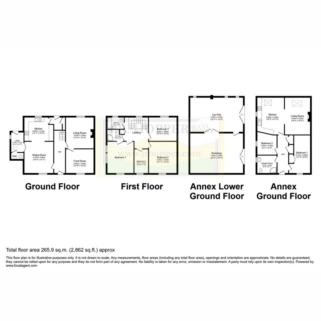 Floorplans For Castle Hill House, Warcop