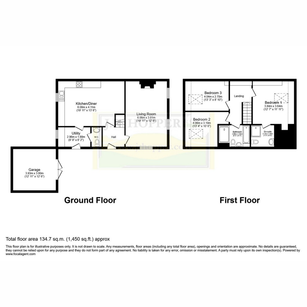 Floorplans For Oakwood Barn, 8 Manor Farm Cottages, Leyburn, Carperby, DL8 4DB