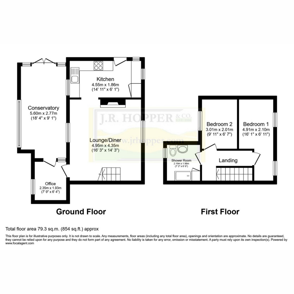 Floorplans For 2 Lilac Cottage, Church Brough