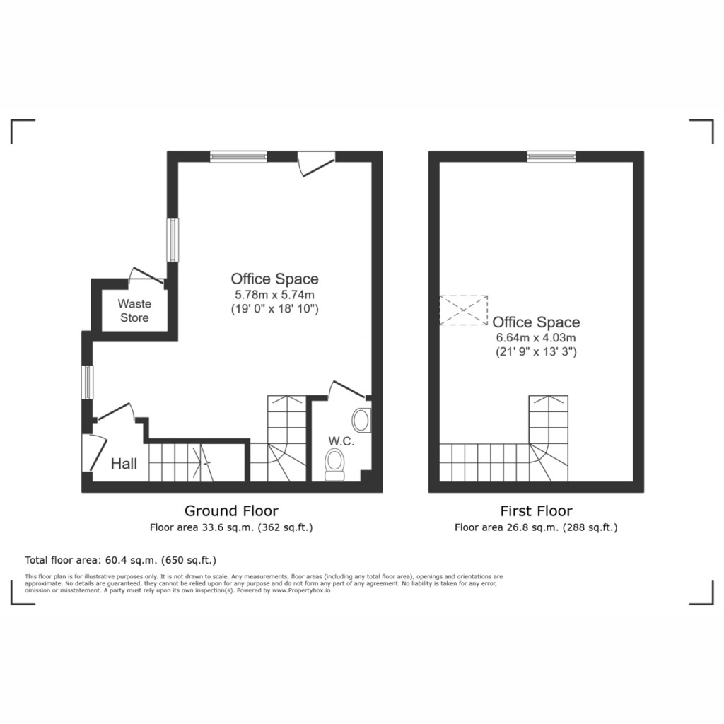 Floorplans For T'owd Garage, Market Place, Hawes, DL8 3RD