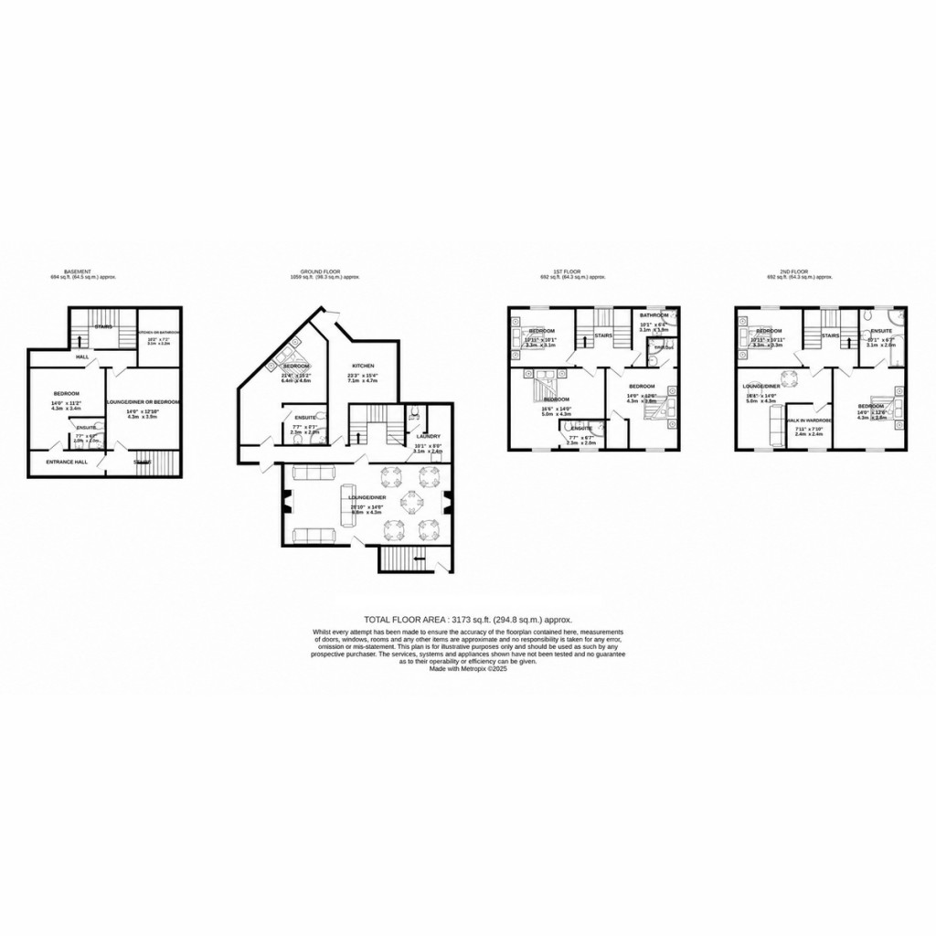 Floorplans For Dales House Market Place, Hawes
