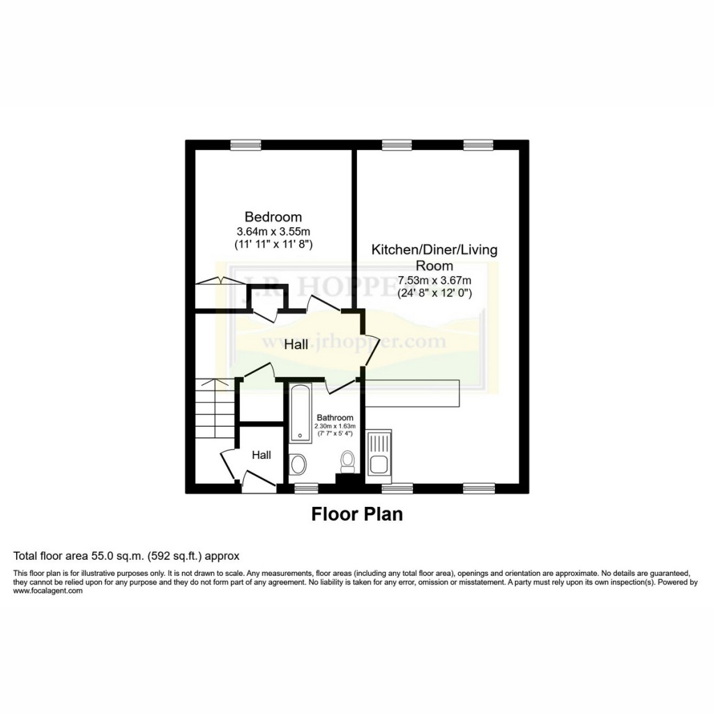 Floorplans For Waters Edge, Apt The Mill, West Burton