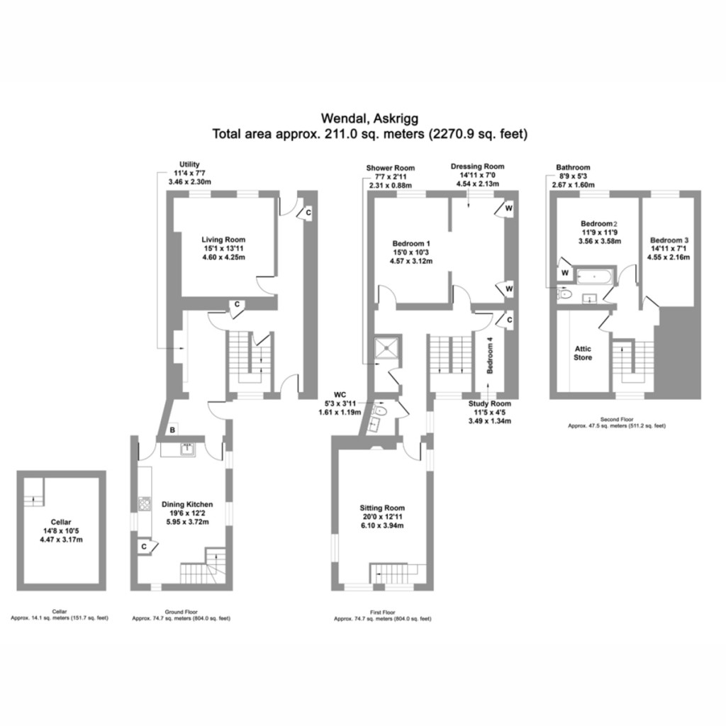 Floorplans For Wendal Main Street, Askrigg