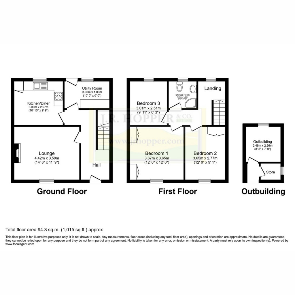 Floorplans For 2 Town Head, Hawes DL8 3RJ