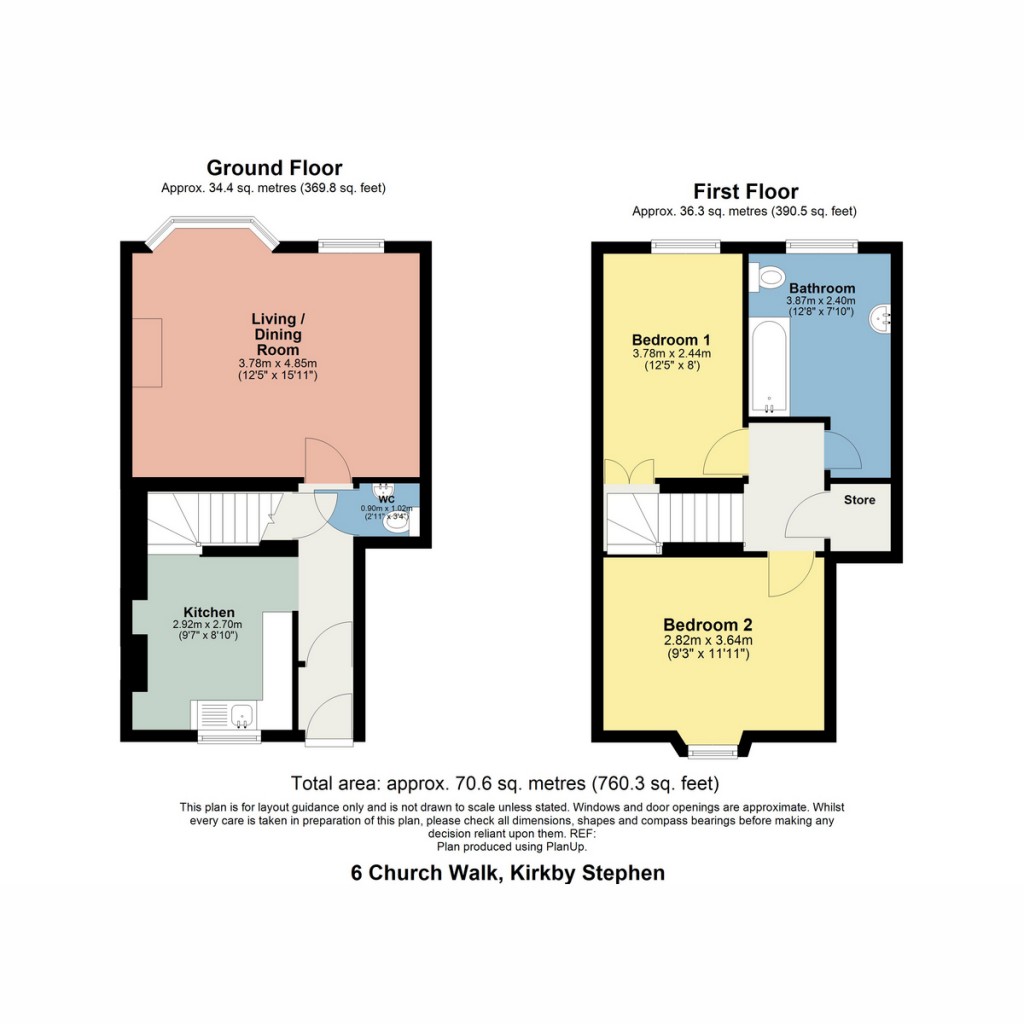 Floorplans For 6 Church Walk, Kirkby Stephen, CA17 4RA