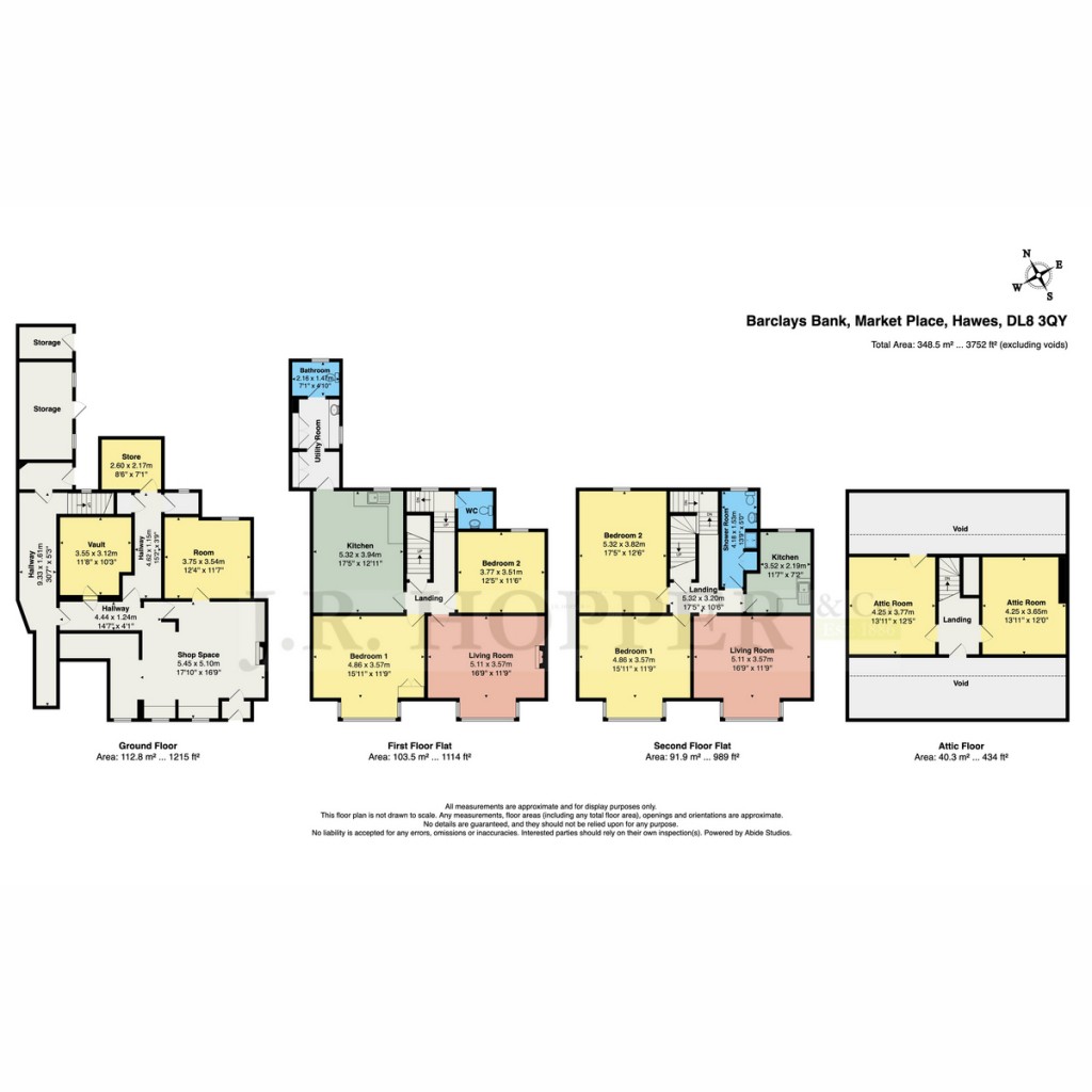 Floorplans For Barclays Bank, Hawes