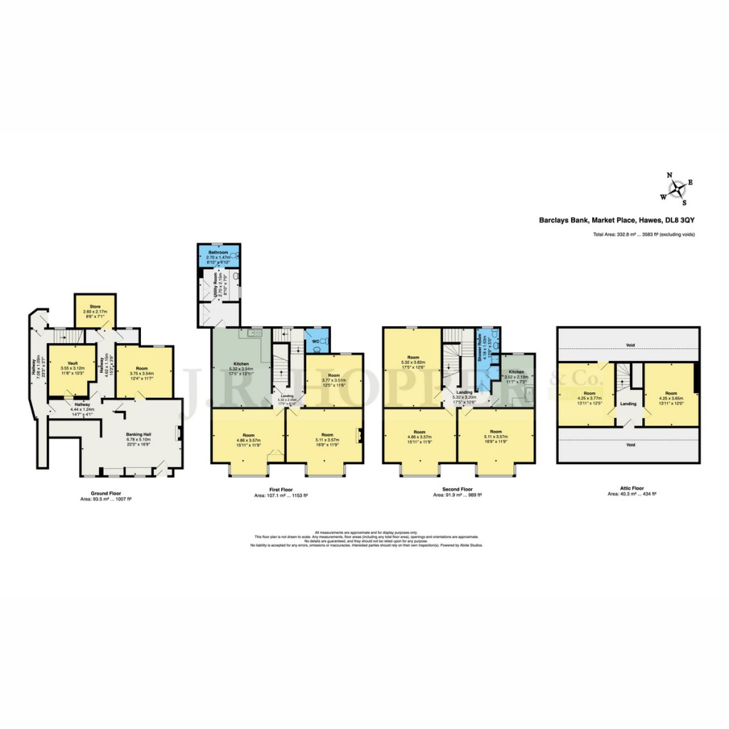 Floorplans For Barclays Bank, Hawes