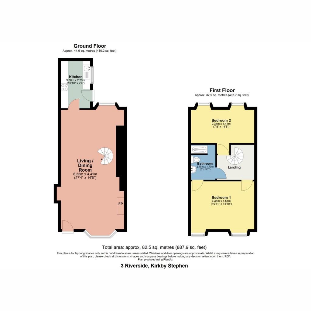 Floorplans For 3 Riverside, Kirkby Stephen