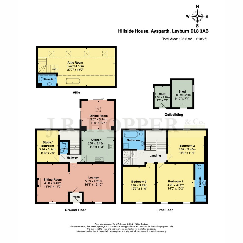 Floorplans For Hillside, Aysgarth
