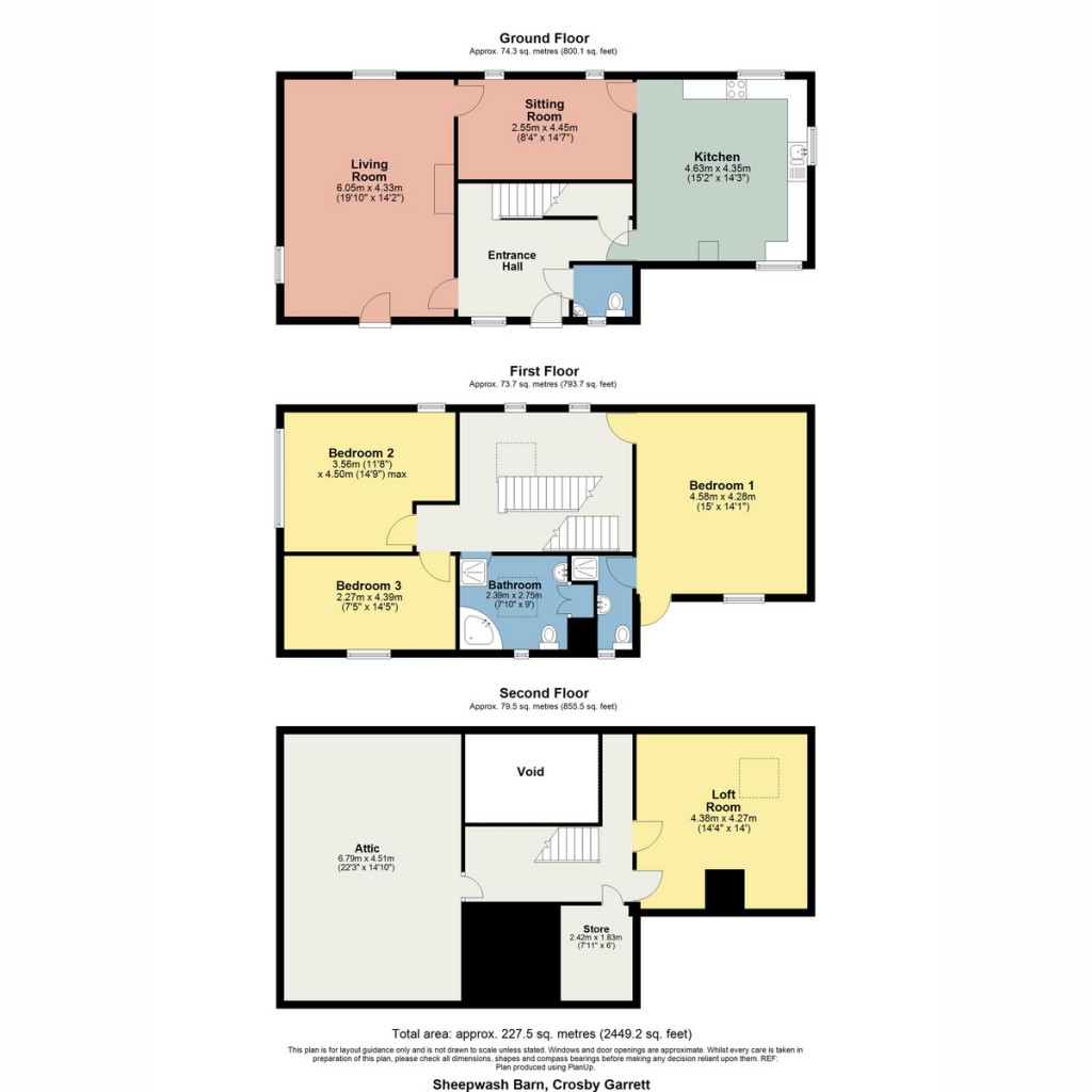 Floorplans For Sheepwash Barn, Crosby Garrett