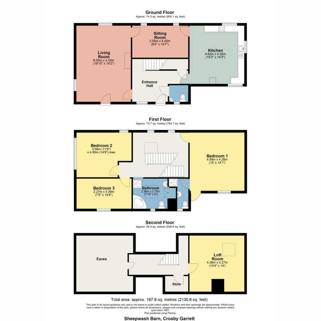 Floorplans For Sheepwash Barn, Crosby Garrett