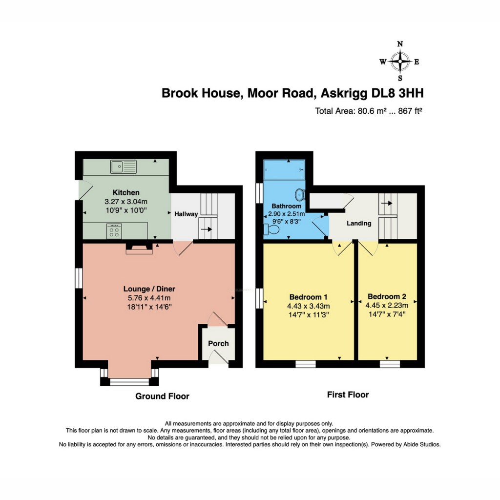 Floorplans For Brook House, Askrigg Leyburn, DL8 3