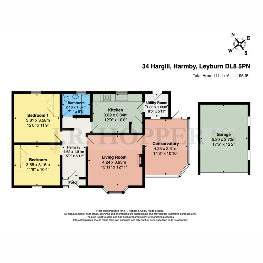 Floorplans For 34 Hargill, Harmby, North Yorkshire, DL8 5PN