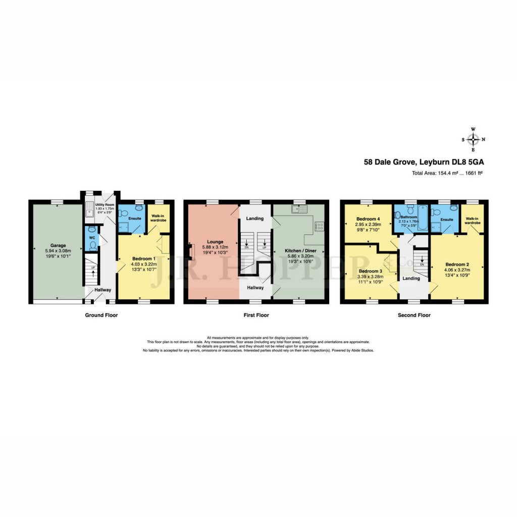 Floorplans For 58 Dale Grove, Leyburn, DL8 5GA