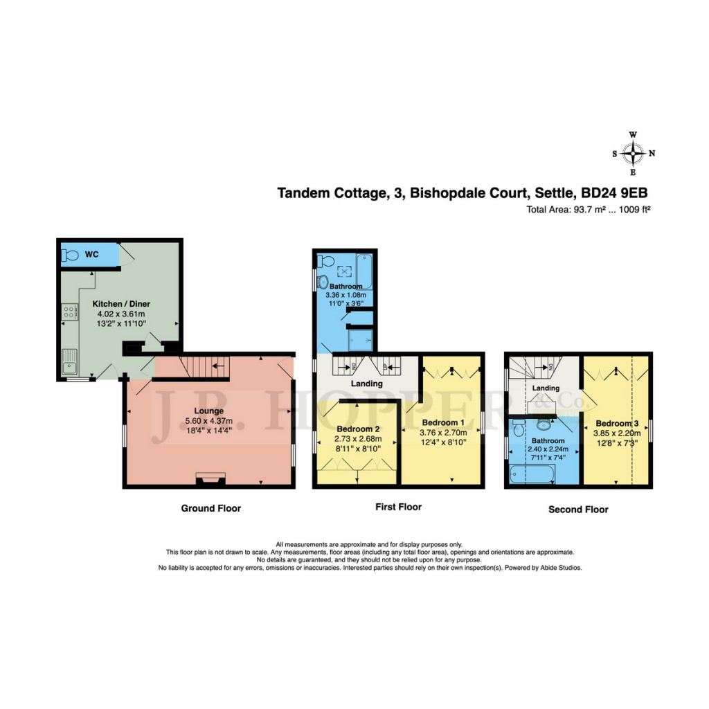 Floorplans For Tandem Cottage, Settle