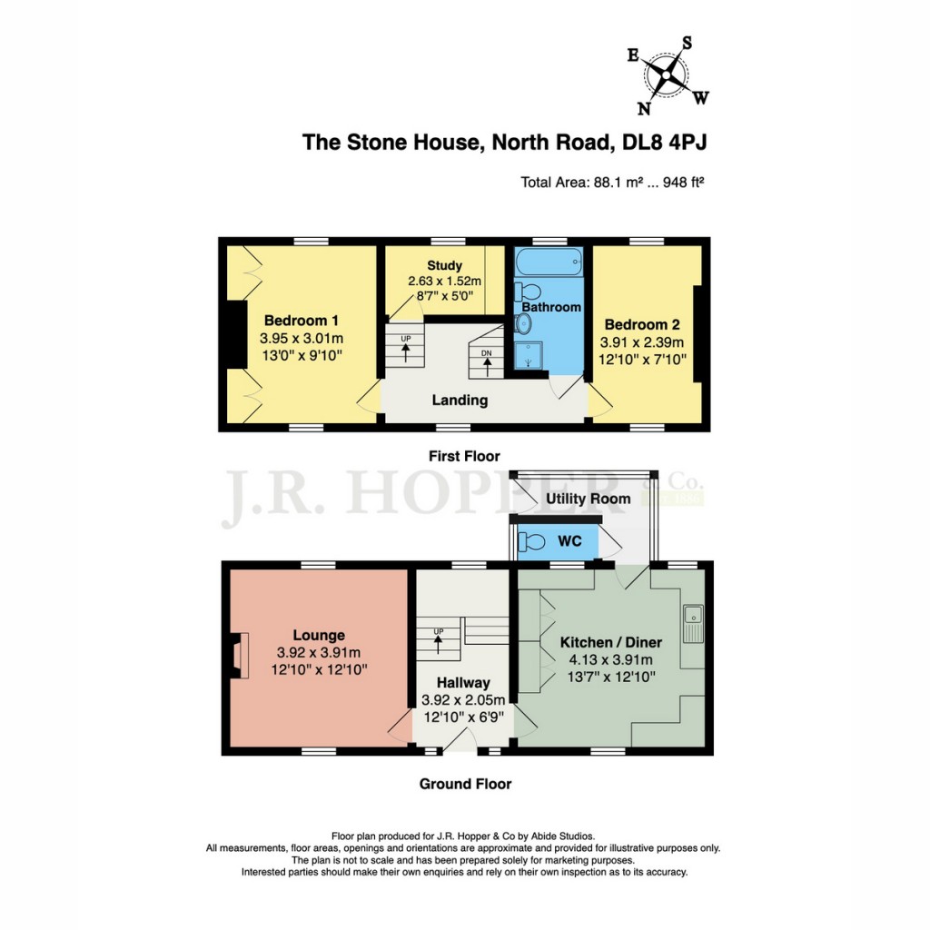 Floorplans For North Road Middleham, Leyburn, DL8 4