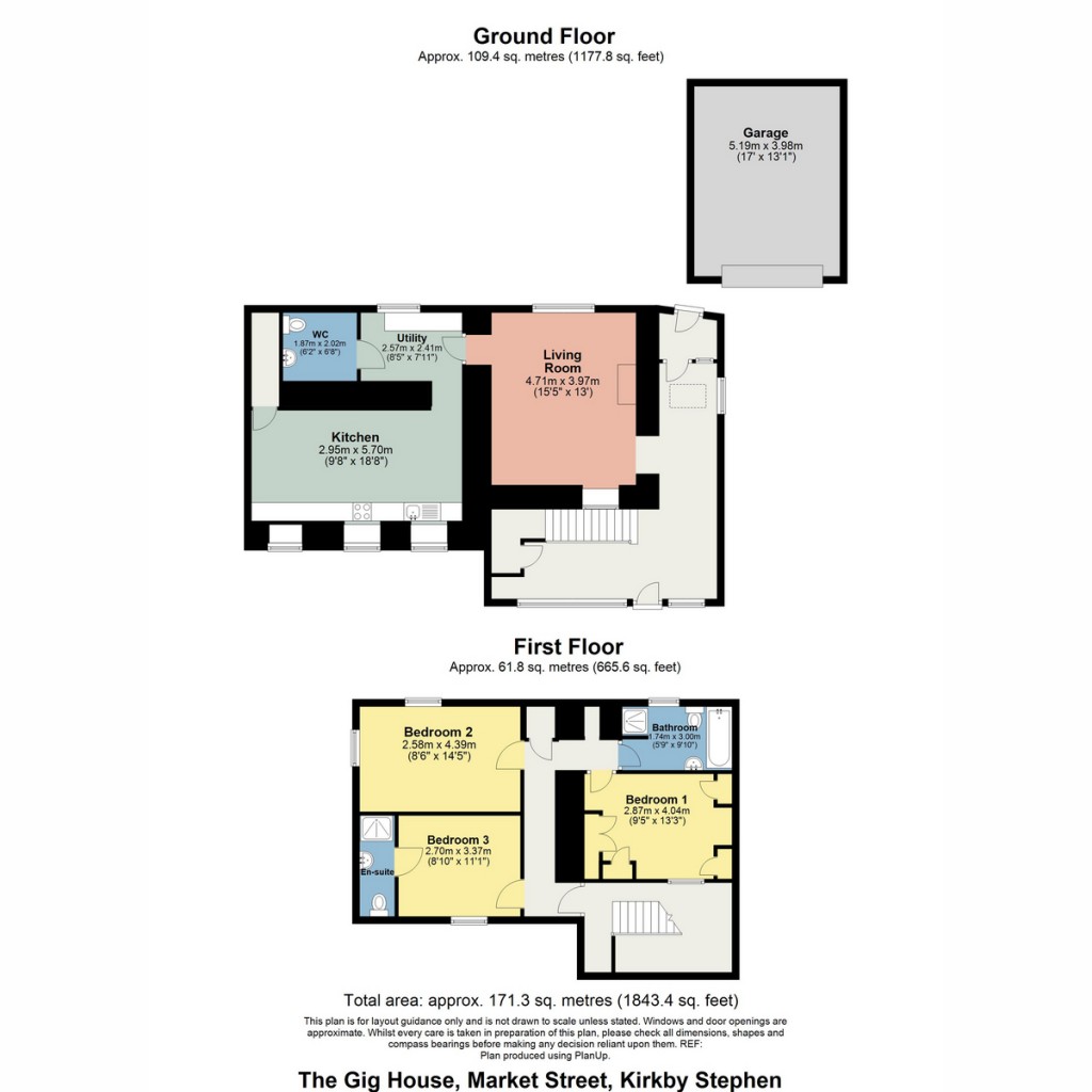 Floorplans For The Gig House, Kirkby Stephen
