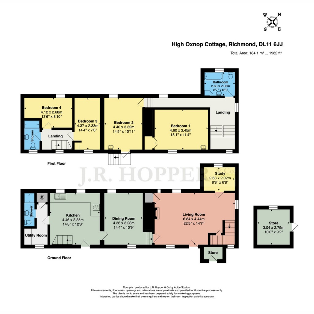 Floorplans For High Oxnop, Gunnerside, DL11 6JJ