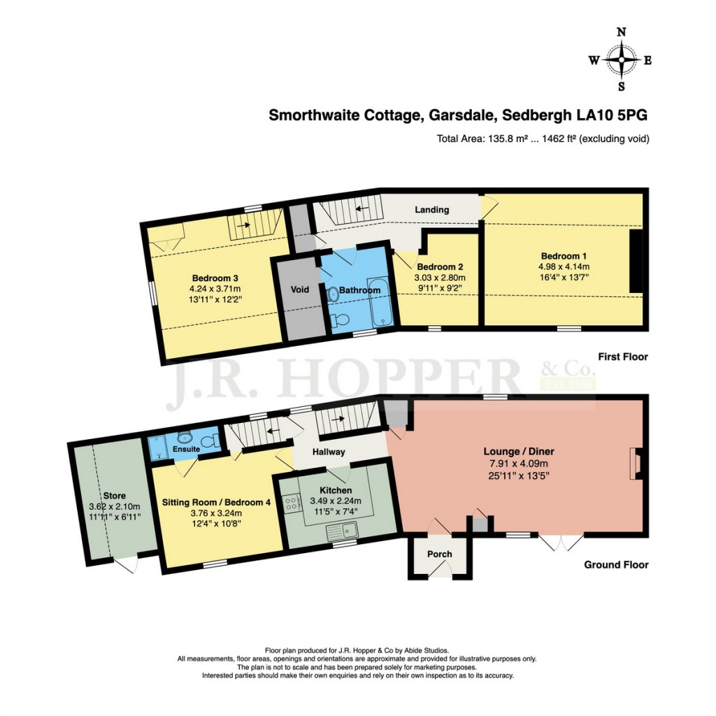 Floorplans For Smorthwaite Cottage, Garsdale