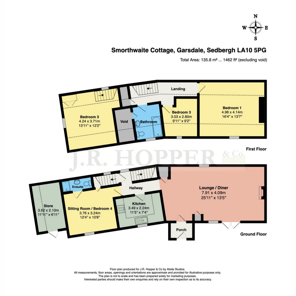 Floorplans For Smorthwaite Cottage, Garsdale