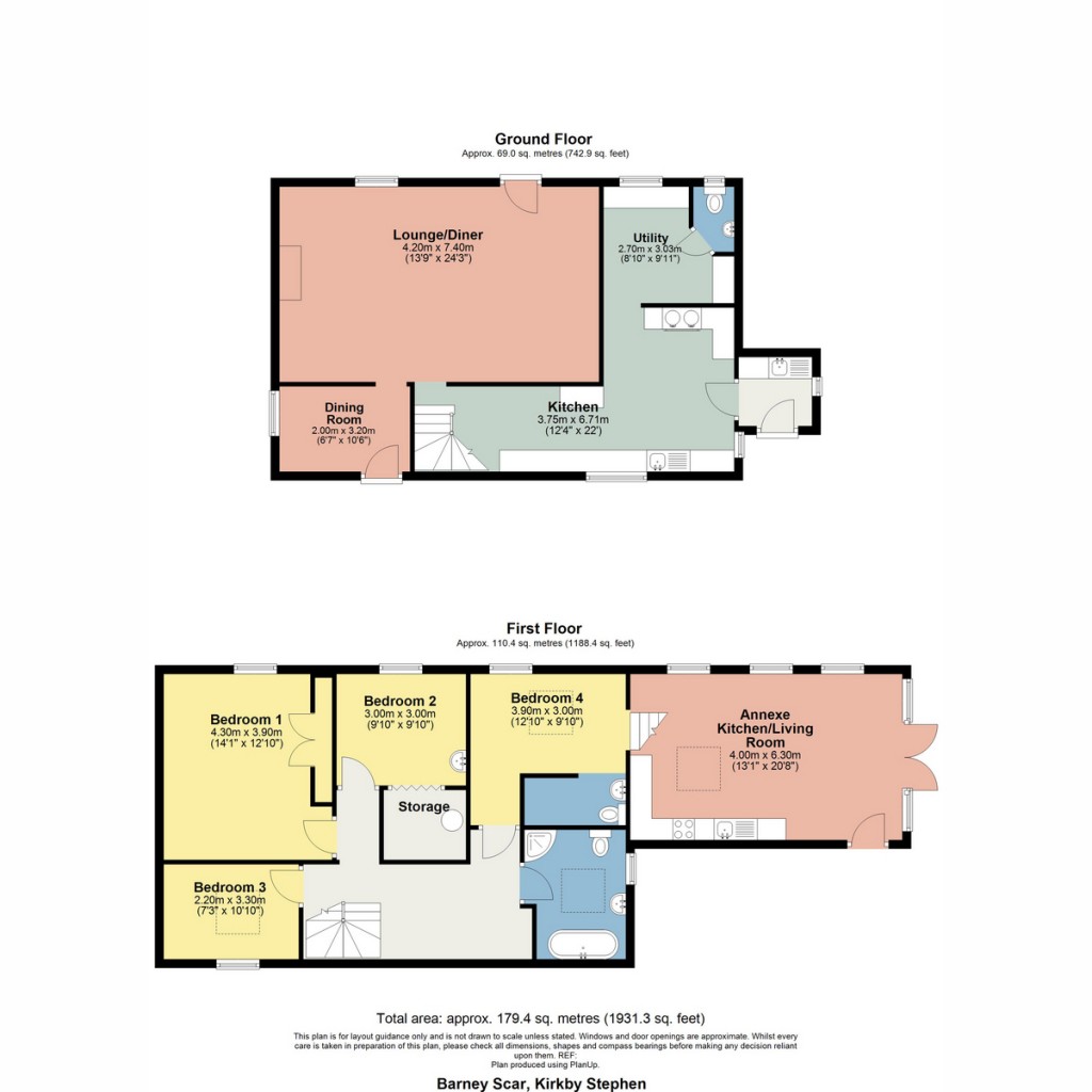 Floorplans For Barney Scar, Soulby