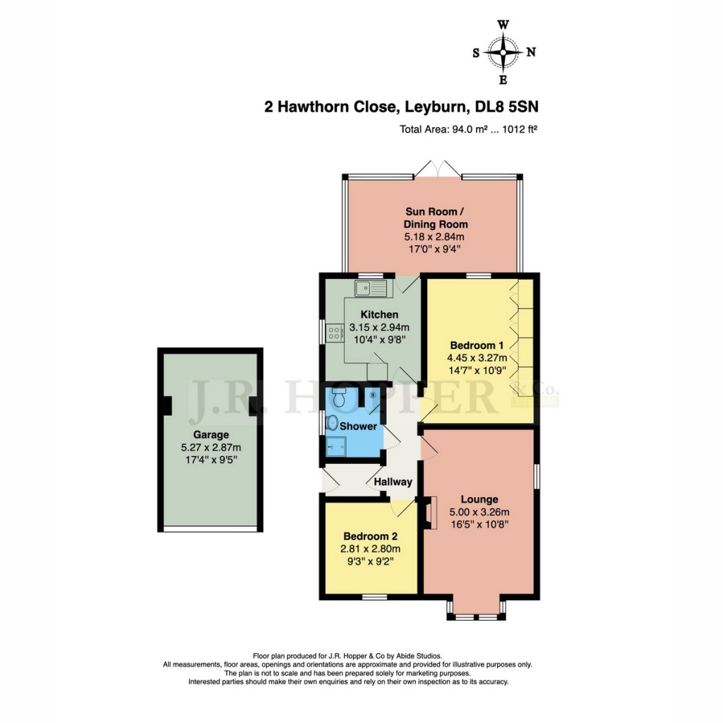 Floorplans For 2 Hawthorn Close, Leyburn