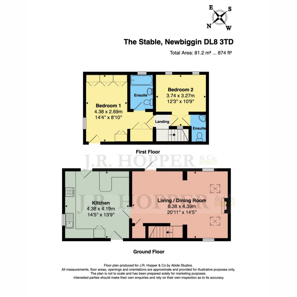 Floorplans For The Stable, Newbiggin, Leyburn, DL8 3TD