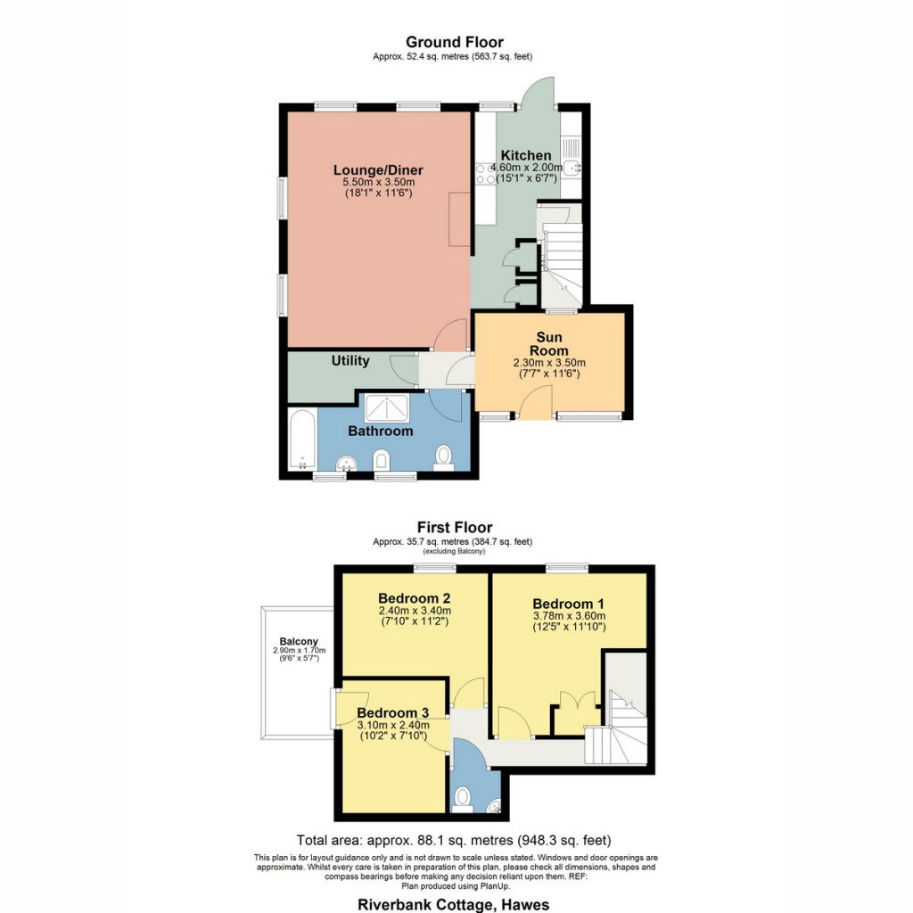 Floorplans For Appersett, Hawes, DL8 3LN