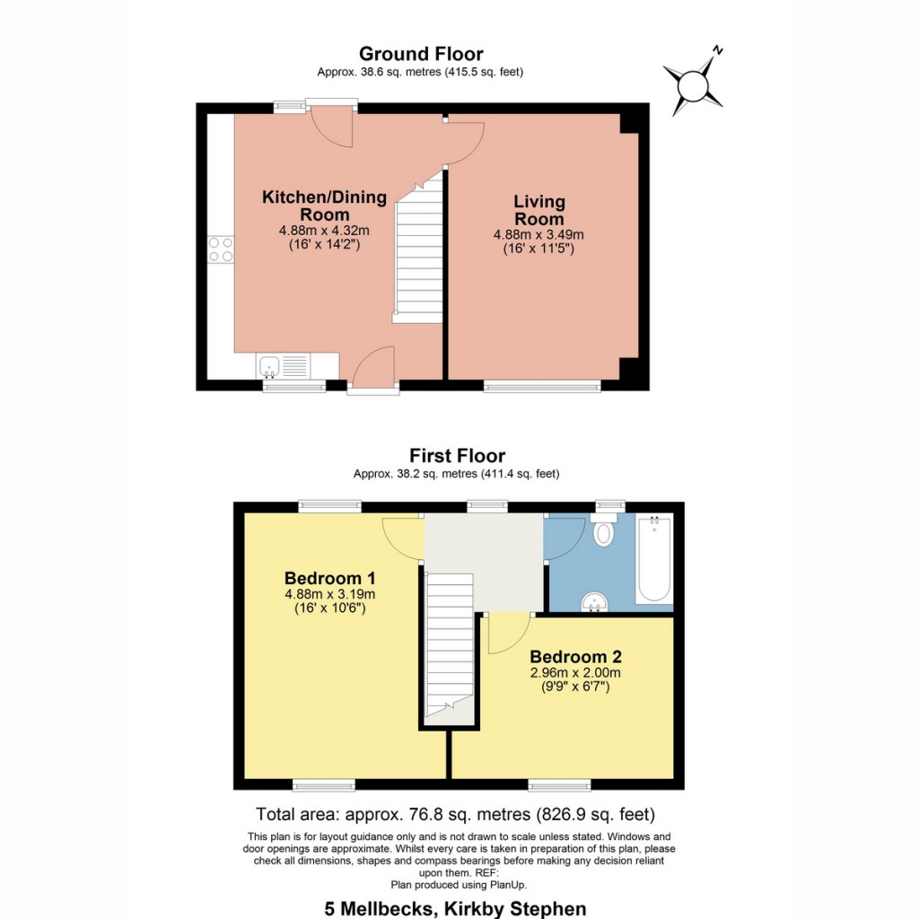 Floorplans For 5 Mellbecks, Kirkby Stephen