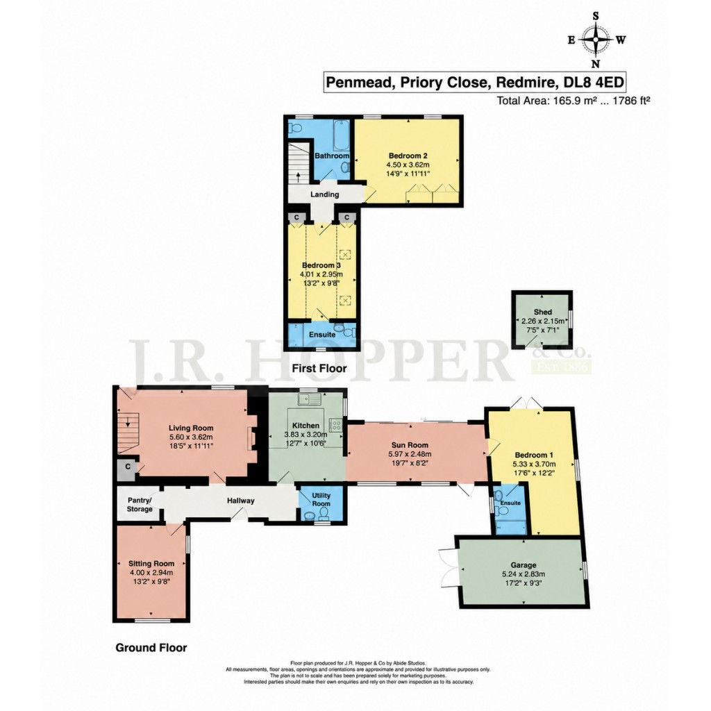 Floorplans For Penmead, Priory Close, Redmire, DL8 4ED