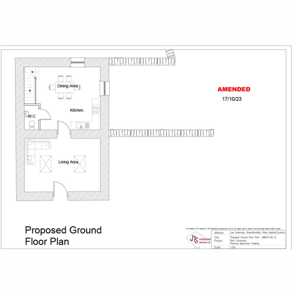 Floorplans For Greenside Barn Greenside Lane, Ravenstonedale