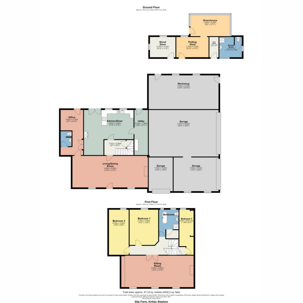 Floorplans For Slip House Barras, Kirkby Stephen