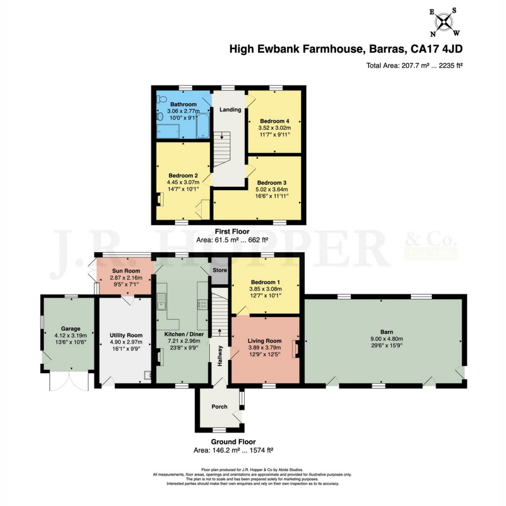 Floorplans For High Ewebank Farmhouse High Ewbank, Barras