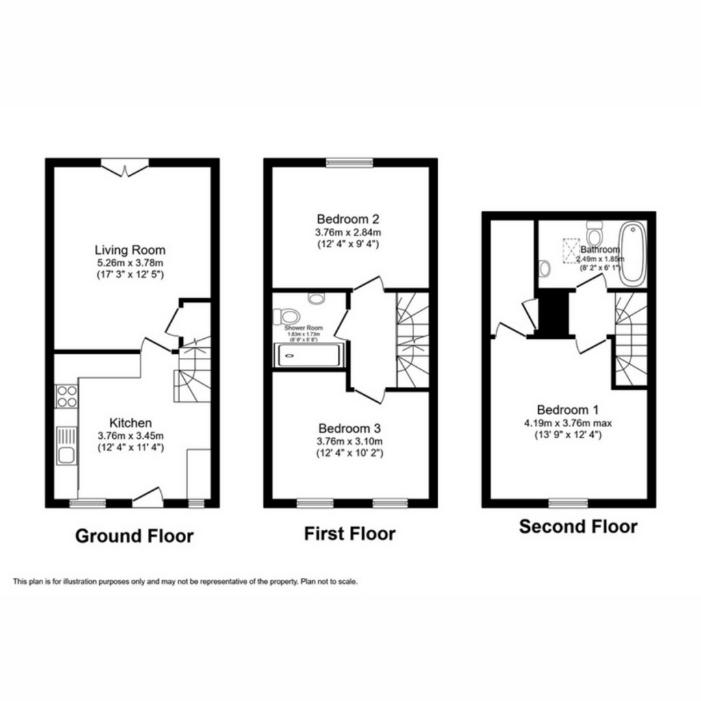 Floorplans For 62 Dale Grove, Leyburn