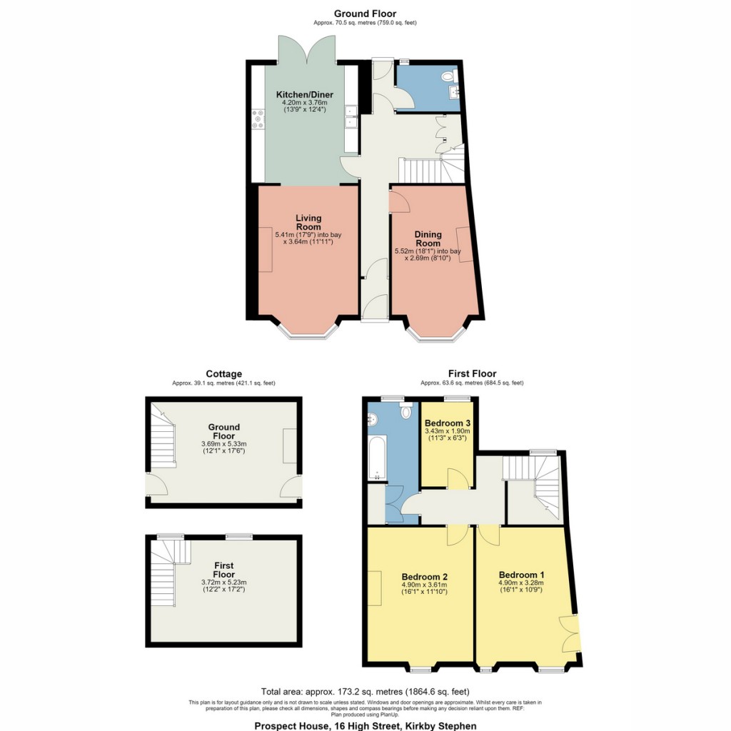 Floorplans For Prospect House, 16 High Street, Kirkby Stephen