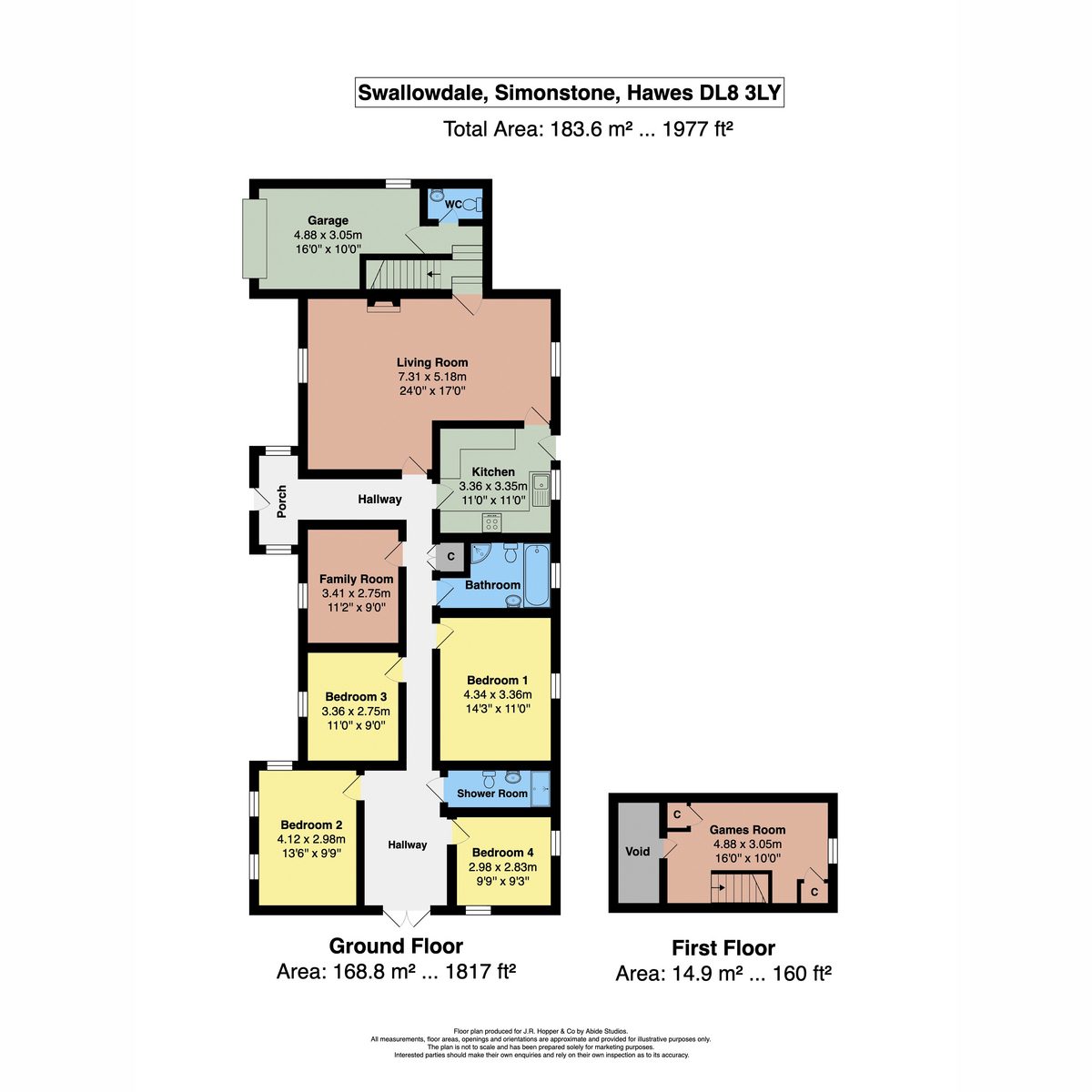 Swallowdale, Simonstone — plan 1
