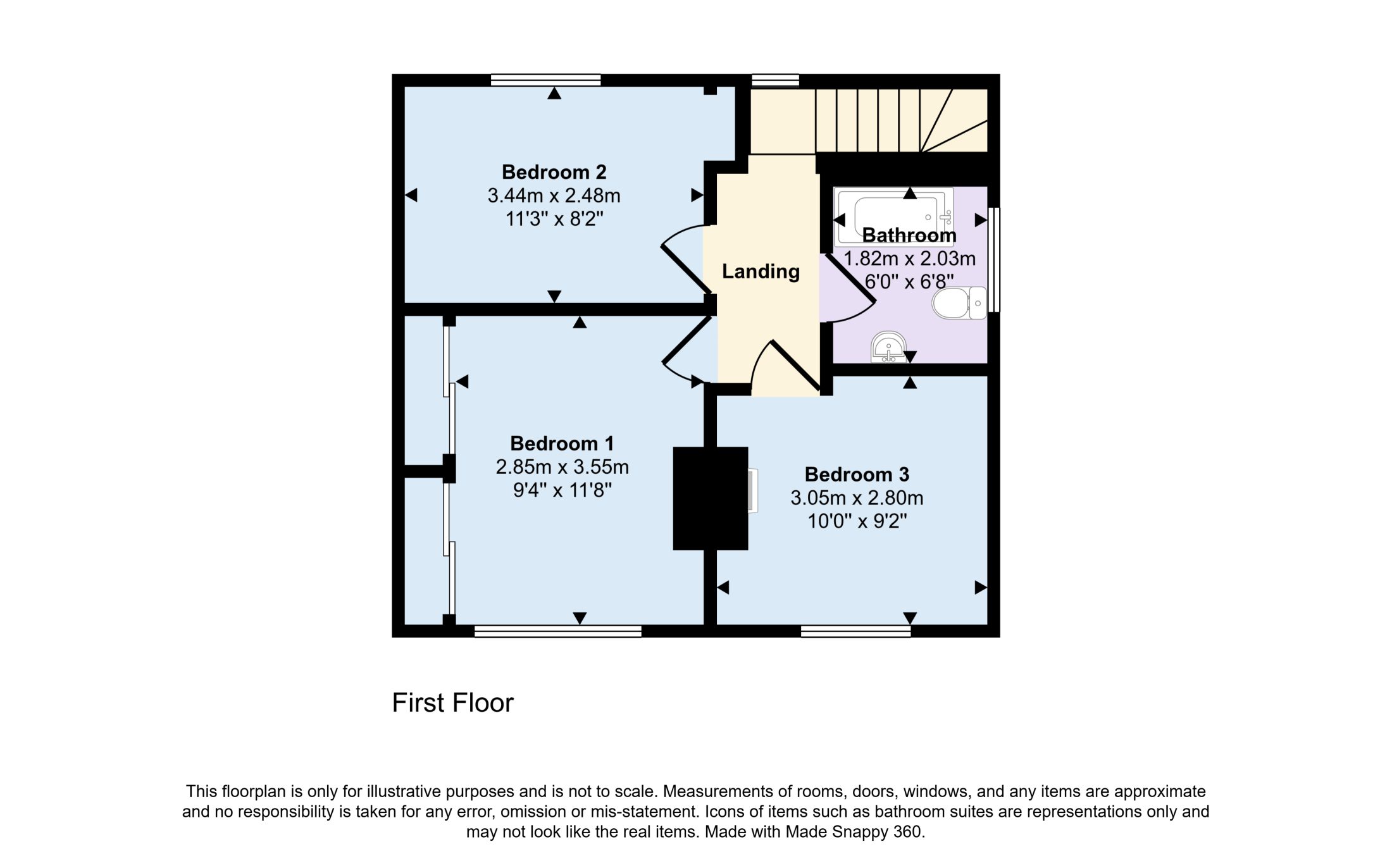 3 Middleham Road, Leyburn, DL8 5EY — plan 2