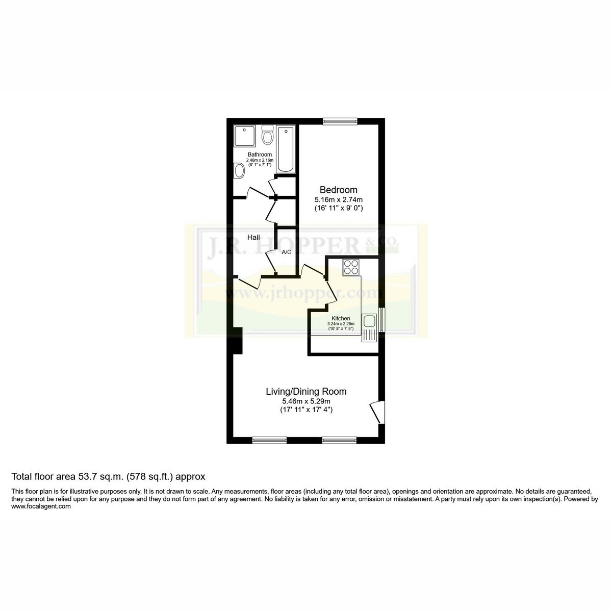 Flat 4 Waterforth, Carlton, DL8 4BD — plan 1