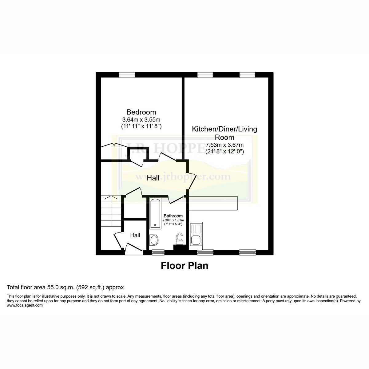 Waters Edge, Apt The Mill, West Burton — plan 1