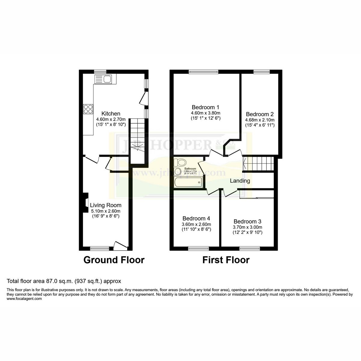 Overbrow, Hawes — plan 1
