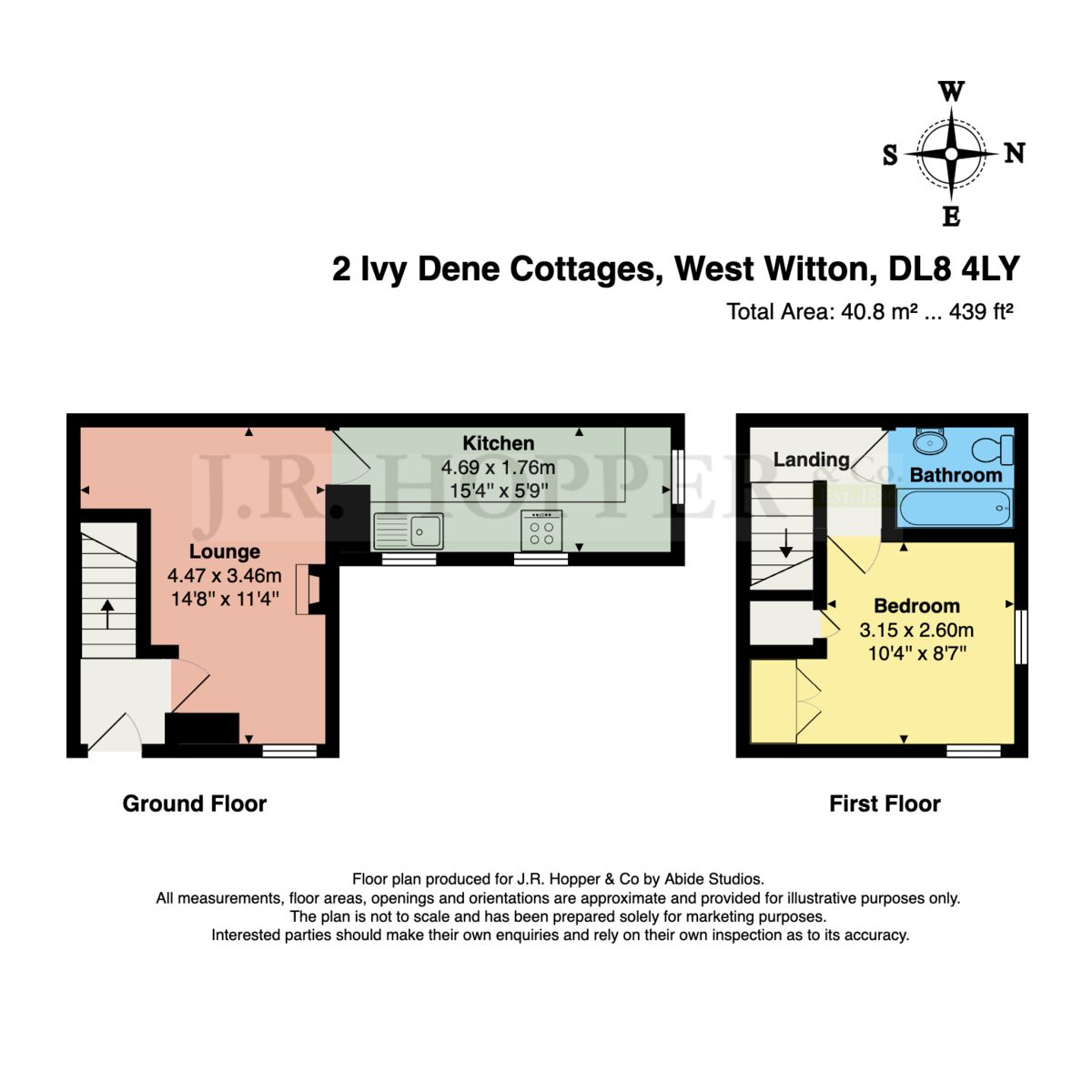 2 Ivy Dene Cottages, West Witton, DL8 4LY — plan 1