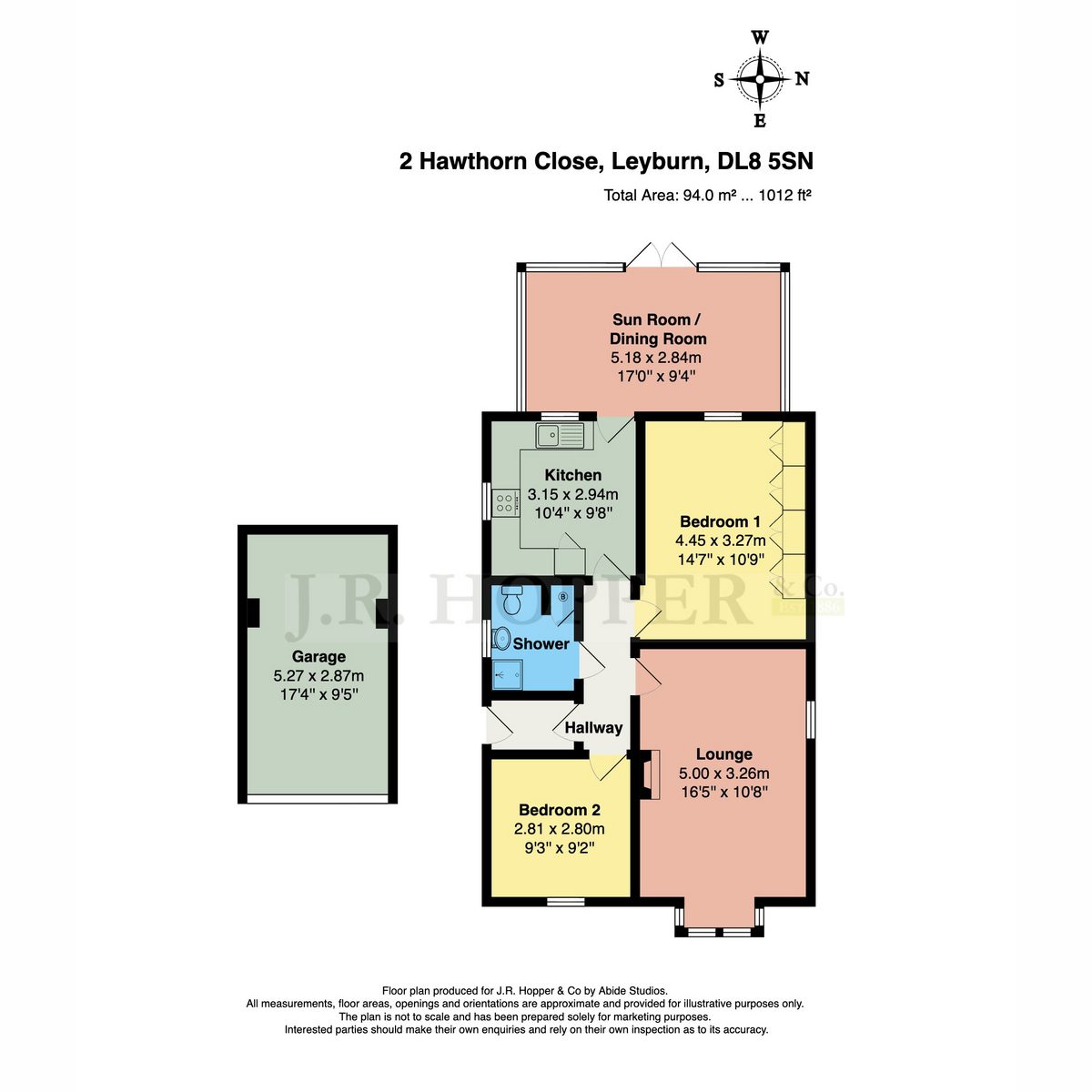 2 Hawthorn Close, Leyburn — plan 1