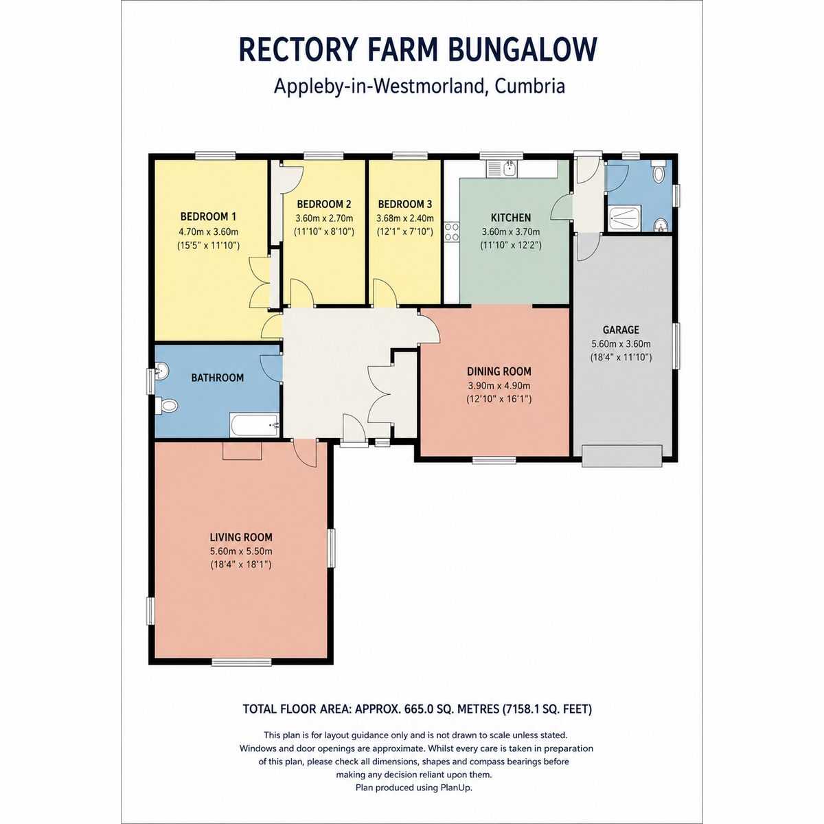 Rectory Farm Bungalow, Ormside CA16 6EJ — plan 1