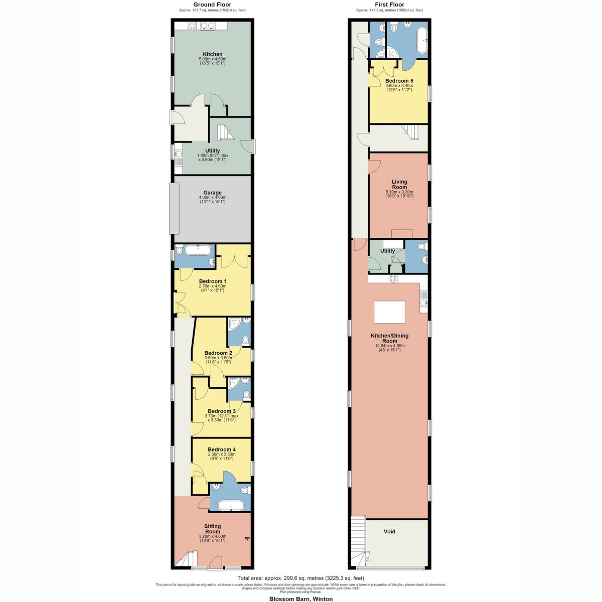 Blossom Barn, Winton — plan 1