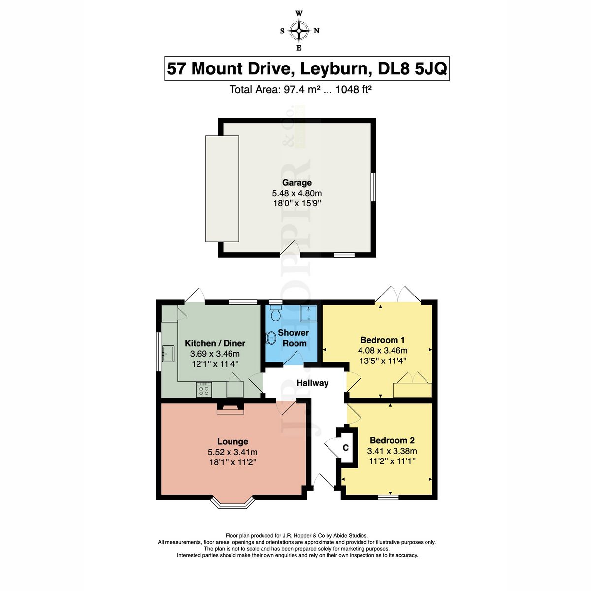 57 Mount Drive, Leyburn, DL8 5JQ — plan 2