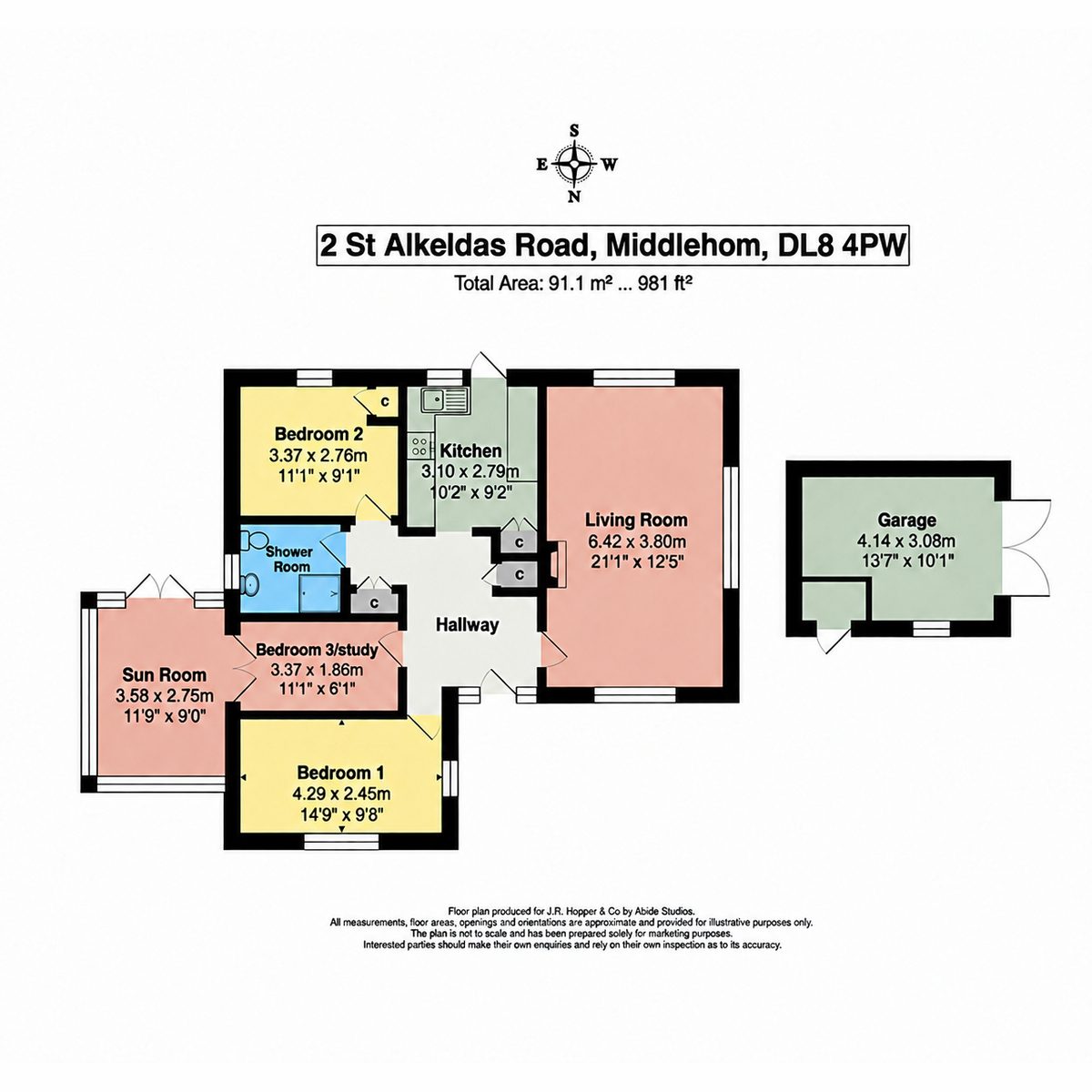 2 St. Alkeldas Road, Middleham, DL8 4PW — plan 1