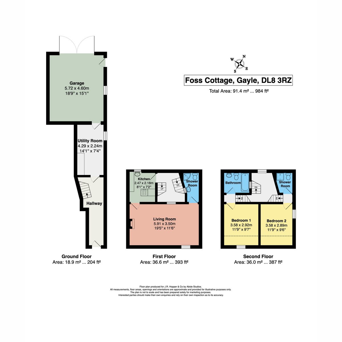 Foss Cottage, Gayle, DL8 3RZ — plan 1