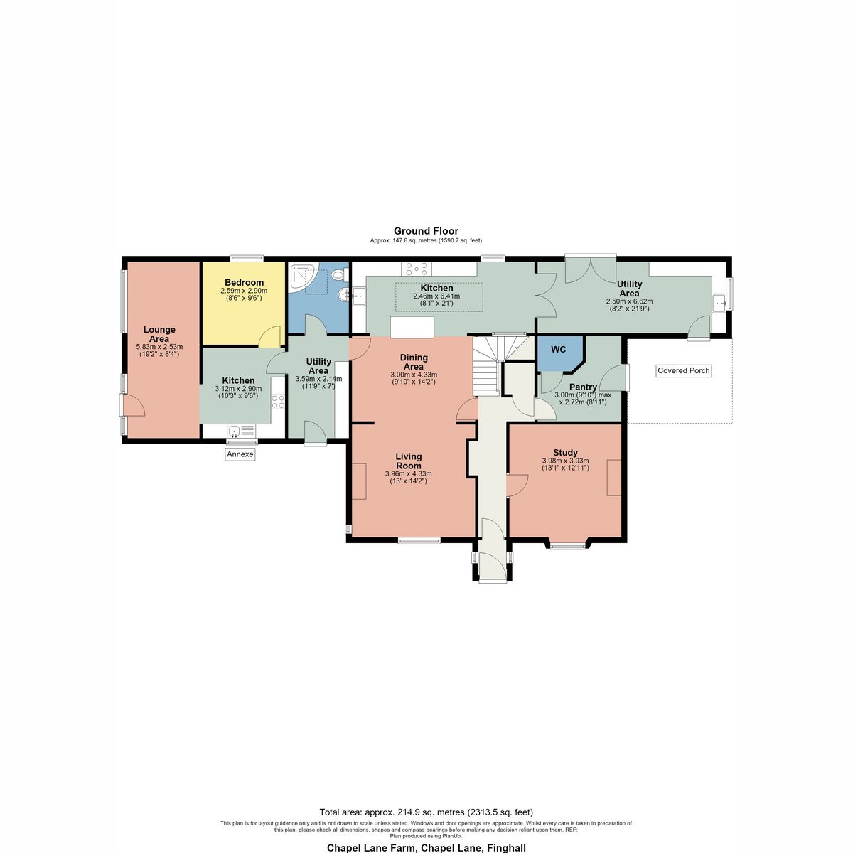 Chapel Lane Farm, Chapel Lane, Finghall, DL8 5LZ — plan 2