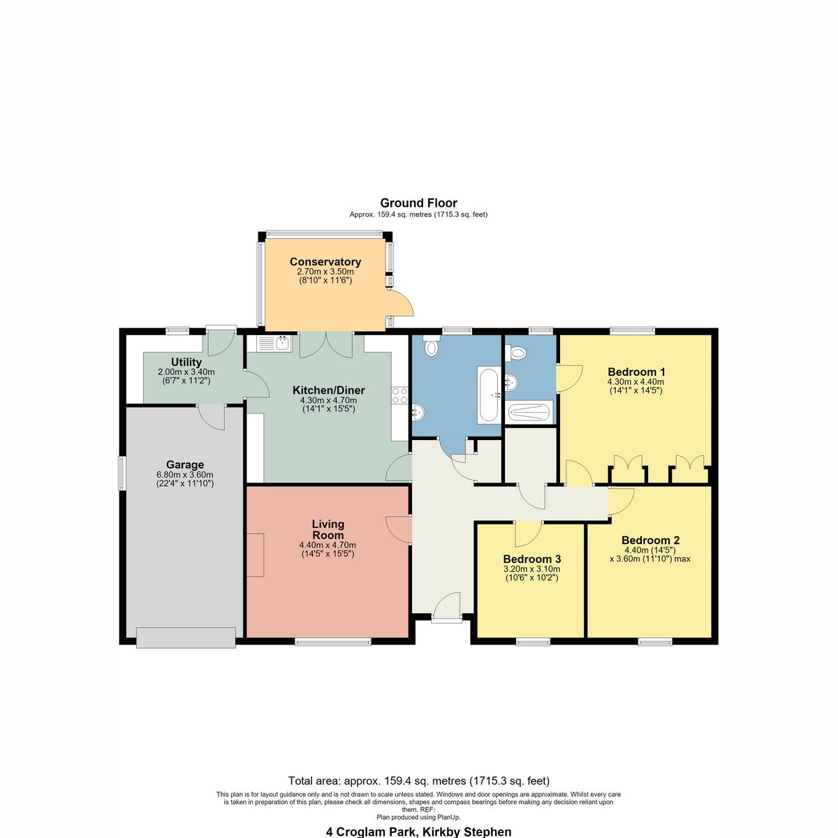 4 Croglam Park, Kirkby Stephen — plan 1